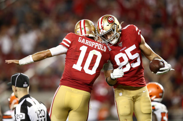 Here's where 49ers' George Kittle's autographed Jimmy Garoppolo