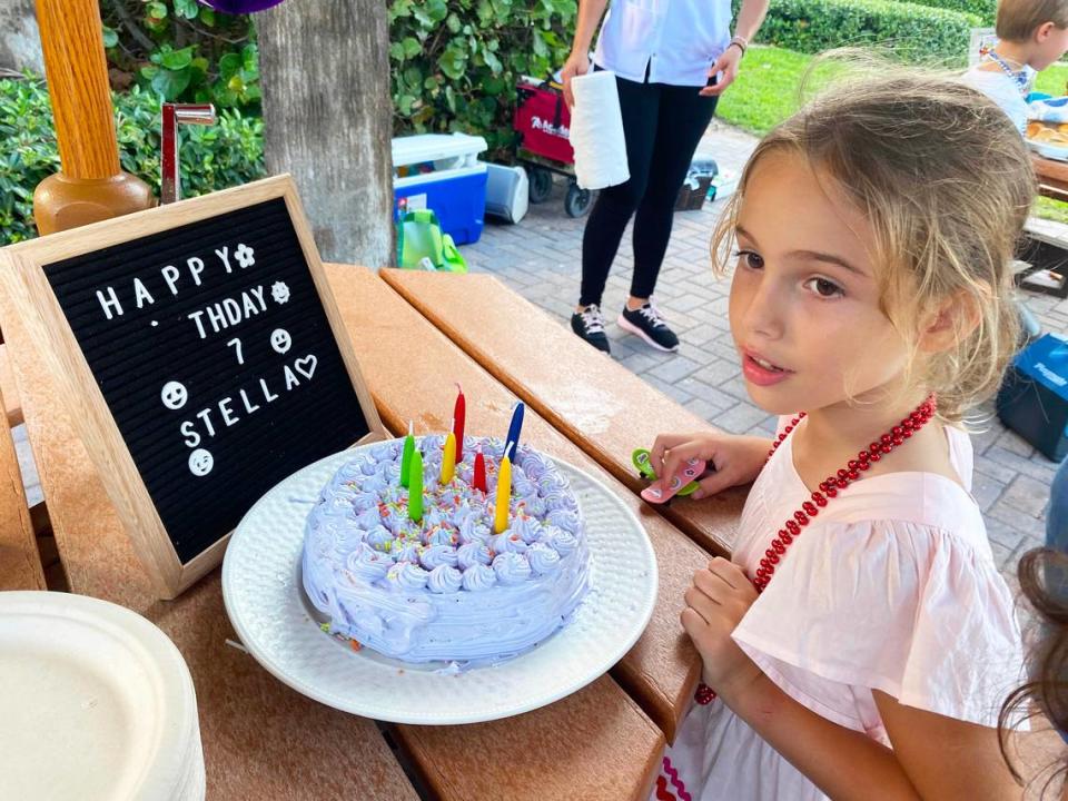 Stella Cattarossi celebrates seventh birthday party