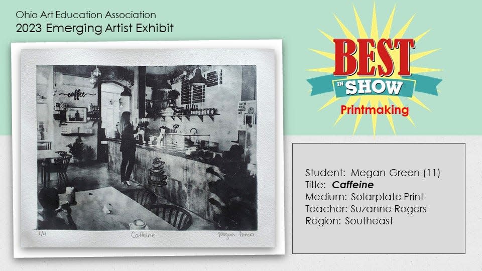 Lancaster High School's Megan Green was chosen to be part of the 2023 Ohio Art Education Association (OAEA) Emerging Artist Show.