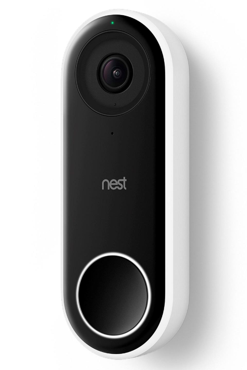 <p><a href="https://go.redirectingat.com?id=74968X1596630&url=https%3A%2F%2Fwww.walmart.com%2Fip%2FGoogle-Nest-Hello-Smart-Wi-Fi-Video-Doorbell%2F381881630&sref=https%3A%2F%2Fwww.thepioneerwoman.com%2Fholidays-celebrations%2Fgifts%2Fg35821496%2Fbest-mothers-day-gifts-walmart%2F" rel="nofollow noopener" target="_blank" data-ylk="slk:Shop Now;elm:context_link;itc:0;sec:content-canvas" class="link ">Shop Now</a></p><p>Nest Video Doorbell</p><p>$91.54</p>