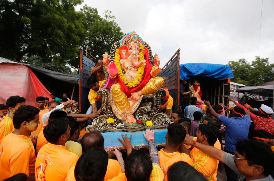 Ganesh Chaturthi festival in Ahmedabad, India