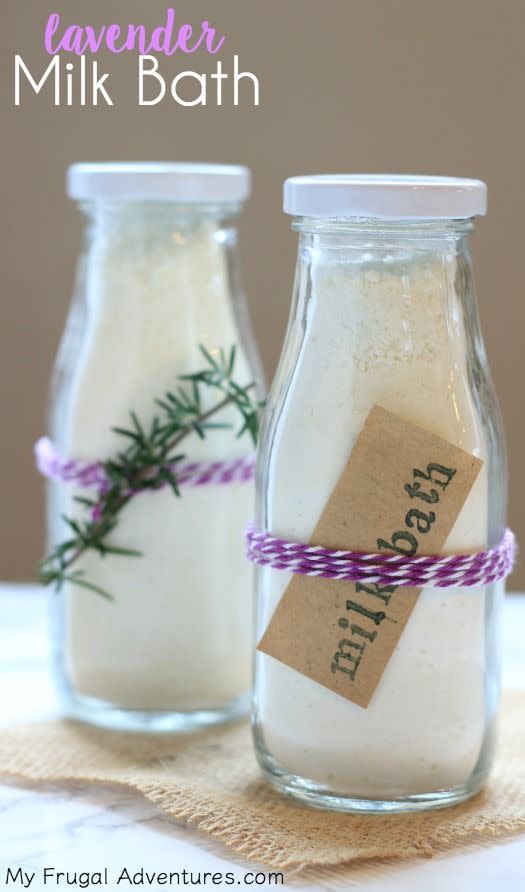 Homemade Lavender Milk Bath