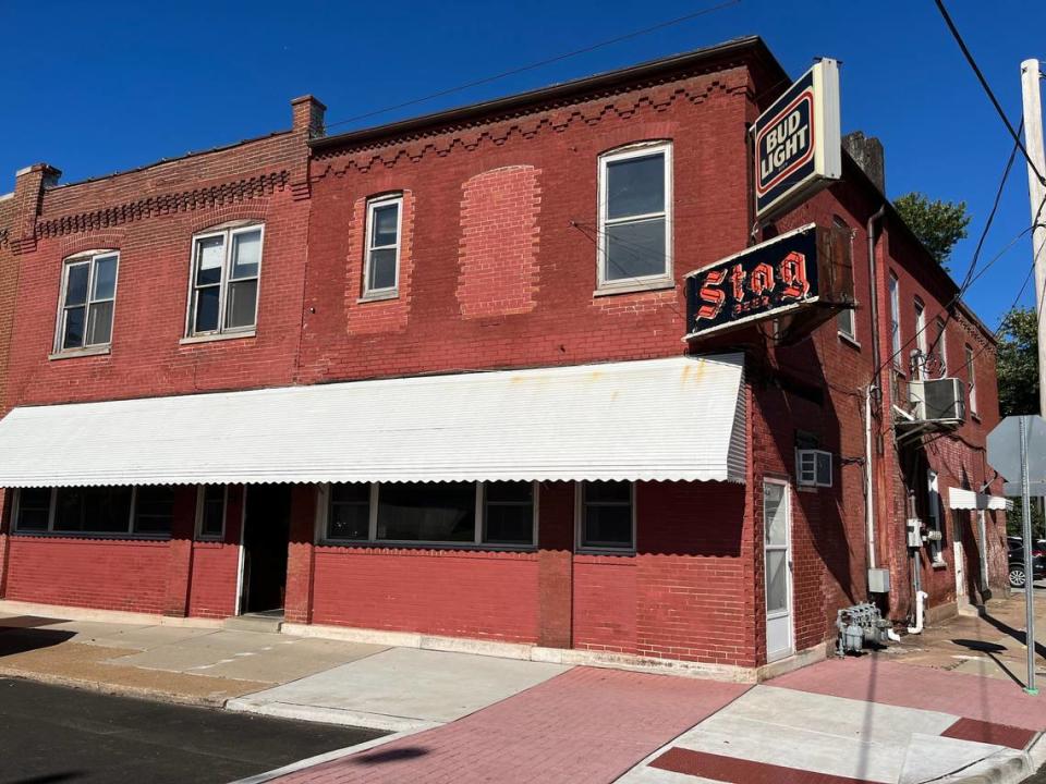 The storefront at 200 Mascoutah Ave. in Belleville is actually two buildings that were combined in the 1950s. The one on the right has housed bars almost continuously since the early 1870s.