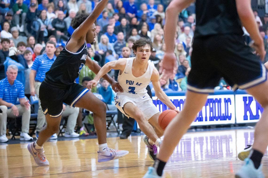 Bracken County’s Cayden Reed (2) is the younger brother of Blake Reed and the son of head coach Adam Reed. Cayden, a sophomore, surpassed 1,000 career points earlier this season.