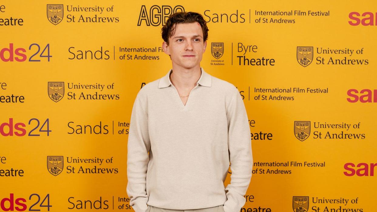 st andrews, scotland april 19 tom holland attends the opening night of the sands international film festival of st andrews on april 19, 2024 in st andrews, scotland photo by euan cherrygetty images for university of st andrews