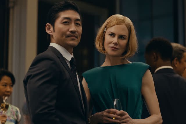 <p>Amazon MGM Studios</p> Brian Tee and Nicole Kidman on <i>Expats</i>