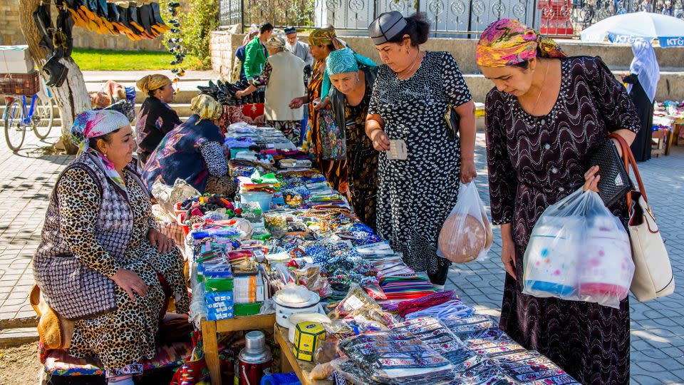 Samarkand's lively Siab Bazaar offers shopping and local eats. - Raimund Franken/ullstein bild/Getty Images