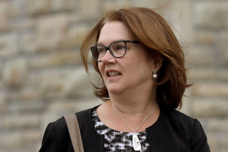 Former Canadian Treasury Board President Jane Philpott leaves West Block on Parliament Hill in Ottawa, Ontario, Canada, April 2, 2019. REUTERS/Chris Wattie