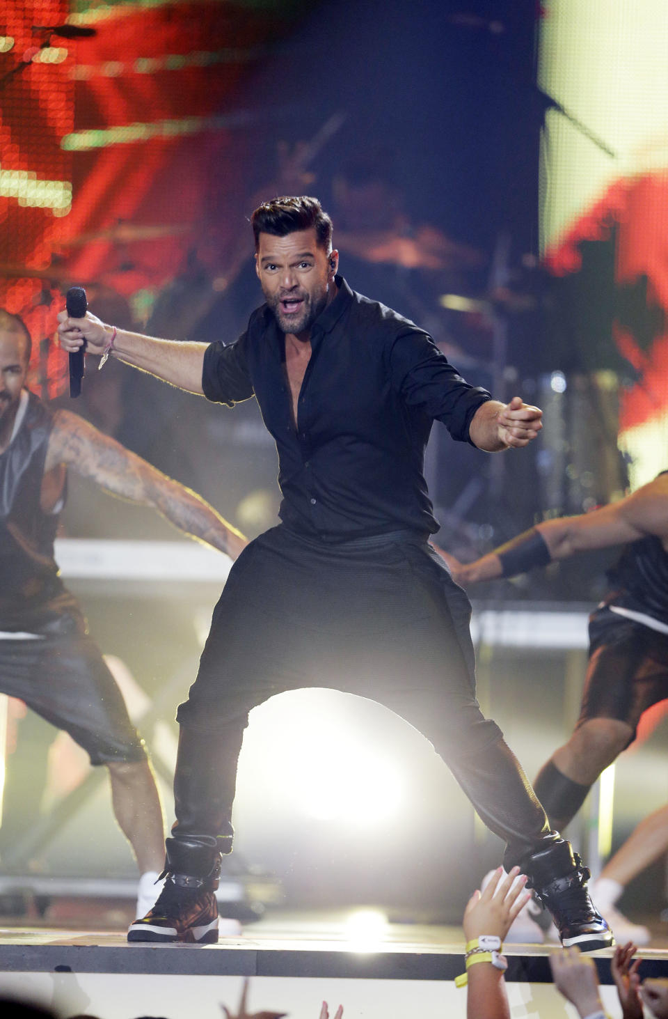 Ricky Martin canta en la ceremonia de los Premios Billboard de la Música Latina, el jueves 24 de abril del 2014 en Coral Gables, Florida. (AP Foto/Lynne Sladky)