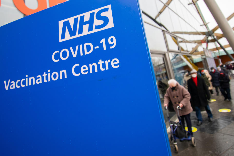 NEWCASTLE, UNITED KINGDOM - 2021/01/13: A general view of a NHS Covid-19 mass vaccination  centre that has been set up at Life Science Centre. Several mass vaccination centres now opened to the general public as the government continues to ramp up the vaccination programme against Covid-19. (Photo by Nicolas Briquet/SOPA Images/LightRocket via Getty Images)