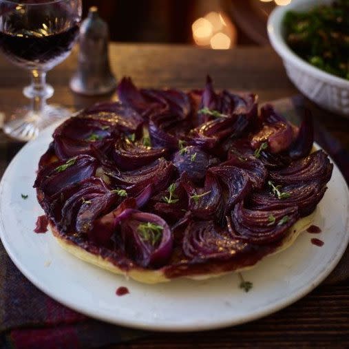 vegetarian christmas recipe onion tatin