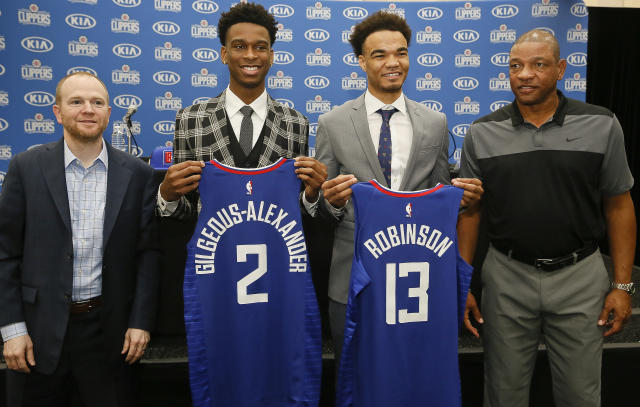 Draft Pick Shai Gilgeous-Alexander of the LA Clippers poses for a