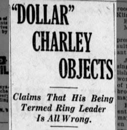A clipping about “Dollar” Charley Kline who was a notorious Ohio counterfeiter.