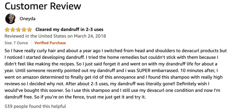 Amazon customer review