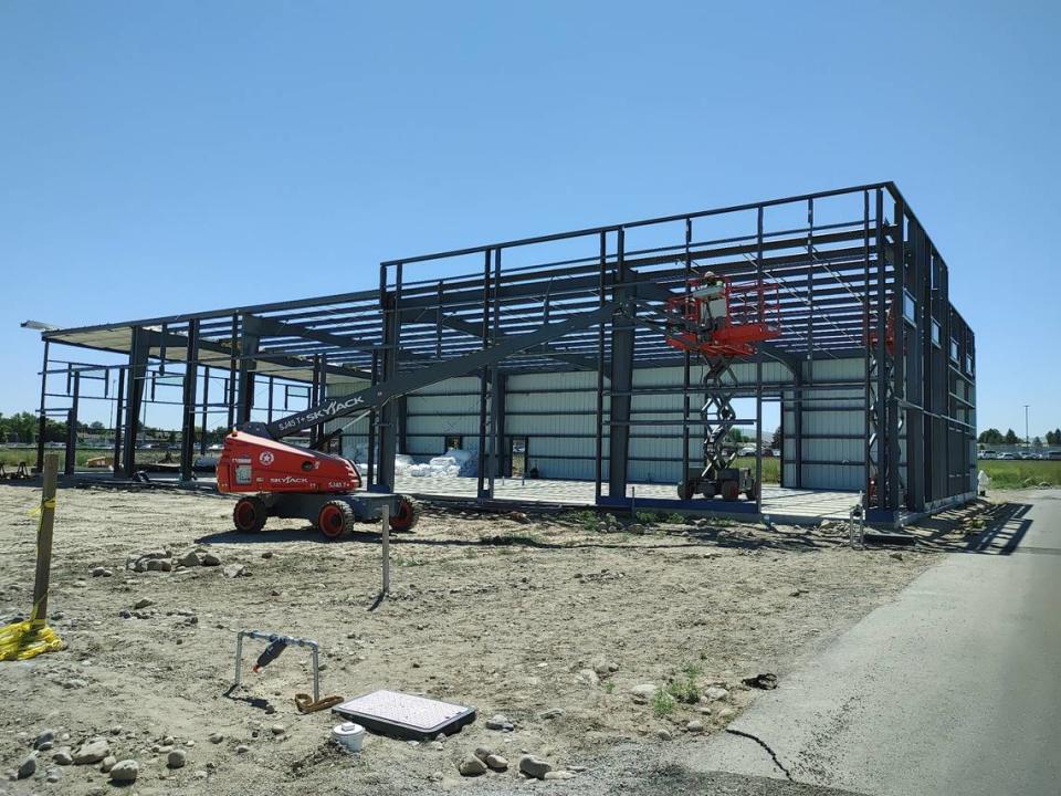 A 7,680-square-foot building with space for the future home of Quality Windown Tinting is bein built at 5205 W. Okanogan Place north of Kamiakin High School in Kennewick.