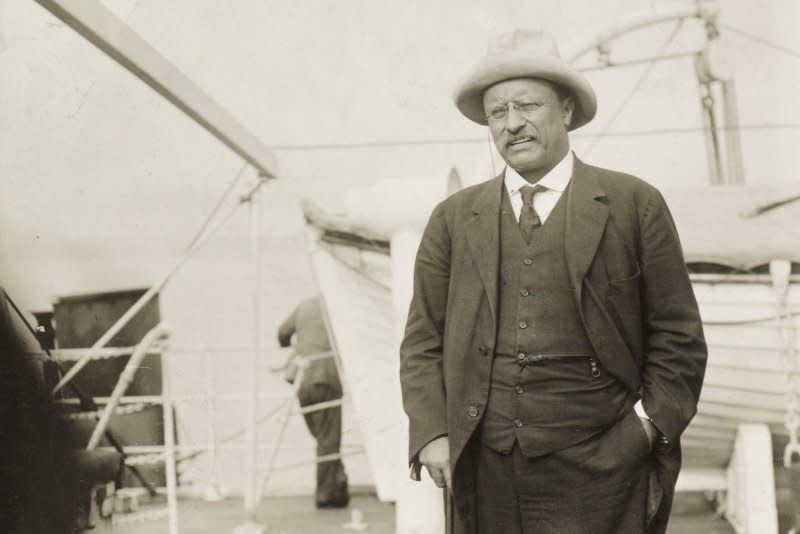 Col. Theodore Roosevelt aboard the S.S. Aiden upon his return from South America ca. 1914. File Photo by Library of Congress/UPI