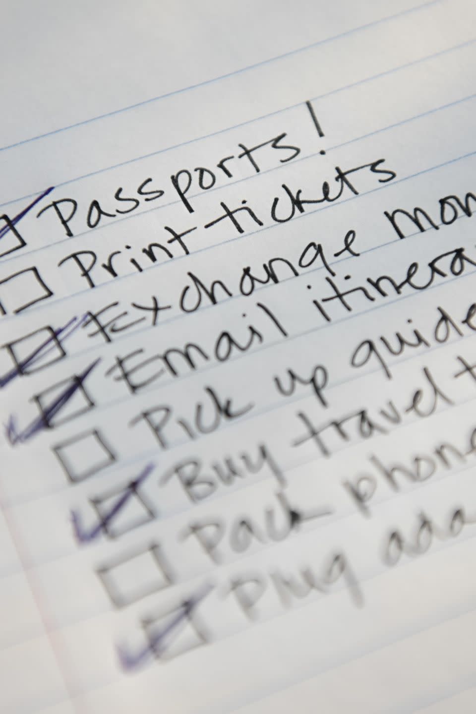 In fact, keep lots of checklists.