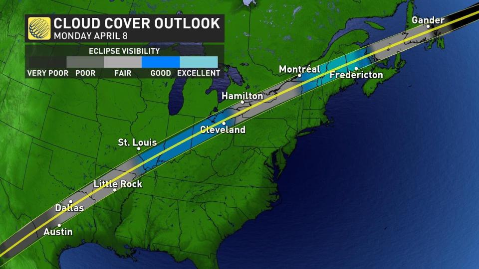 US Canada Eclipse Cloud Outlook April 7 2024