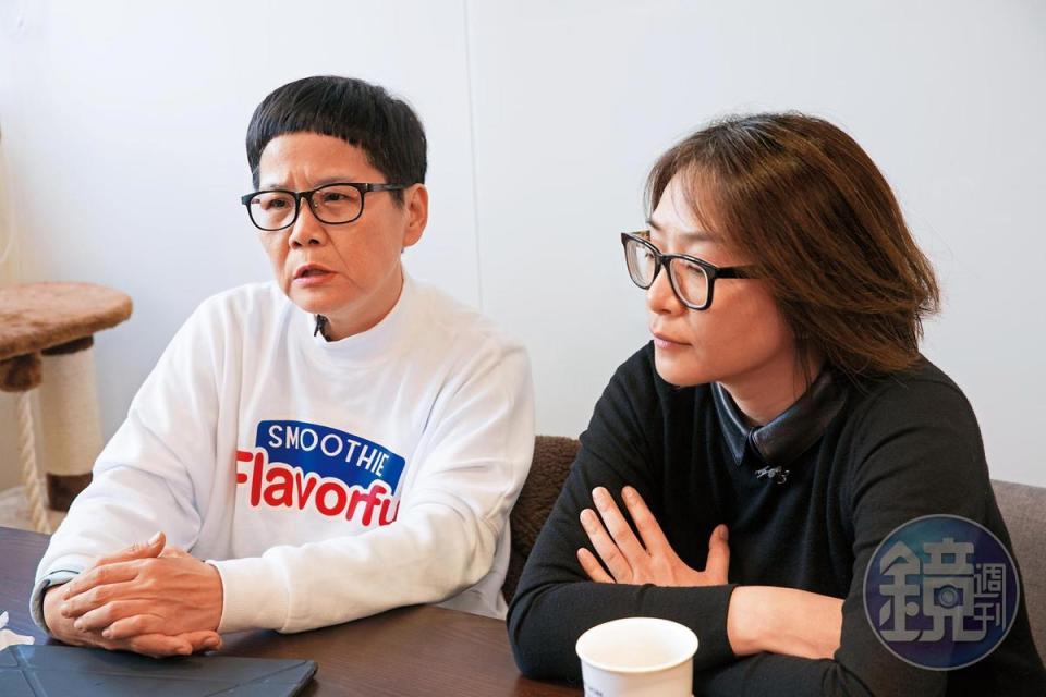 《我們與惡的距離》編劇呂蒔媛（左）2016年參與大數據分析，開啟台灣首例。右為製作人林昱伶。