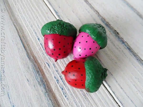 Strawberry Acorn Magnets