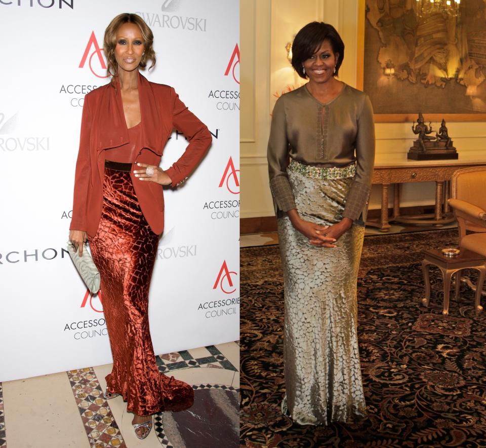 Iman vs. Michelle Obama in Rachel Roy