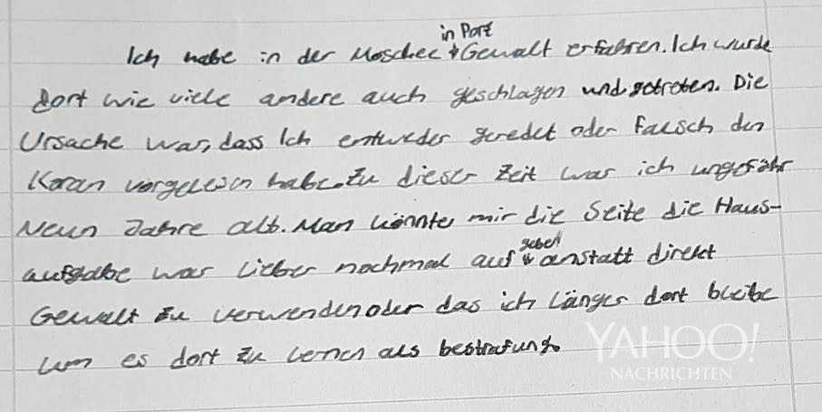 Ein Junge berichtet von der Gewalt, die er als 9-Jähriger in der Moschee Köln-Porz erlebt hat