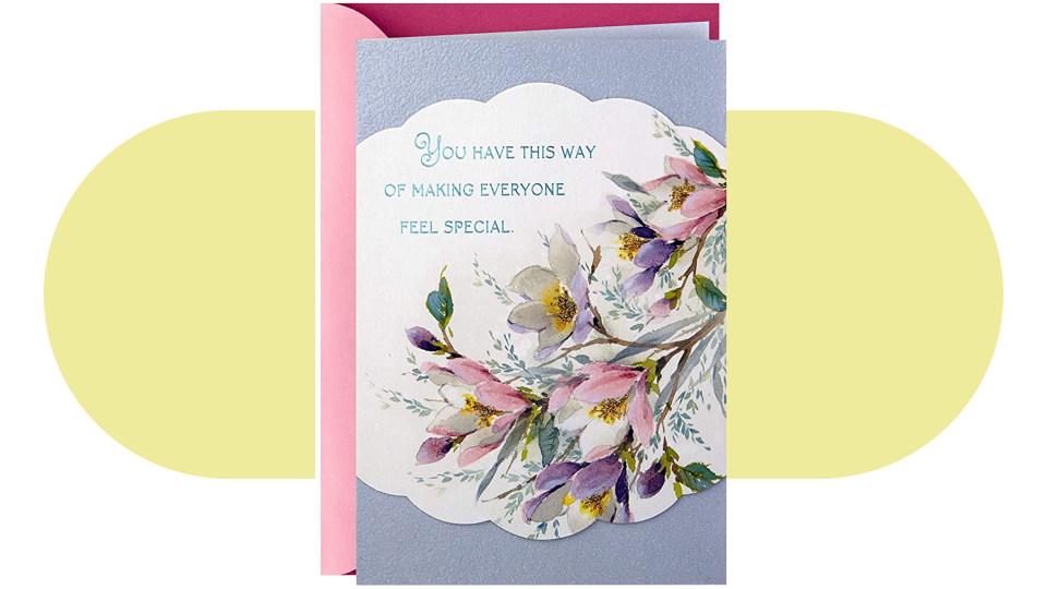Large-print greeting cards are easy to read, which is great for moms who are vision impaired.