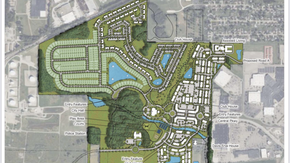 Plans for a mixed-use development on 320 acres west of Heath Walmart, presented to the Heath Planning Commission on Thursday night.