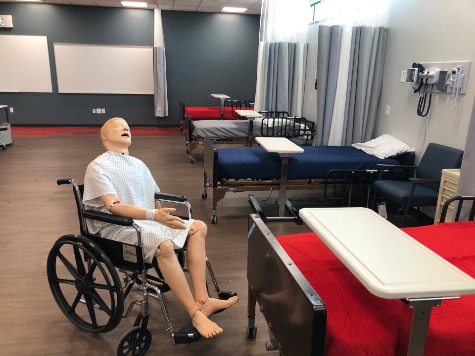 Students at the Centennial High School's Health Academy will have space to practice in a hospital-like setting at the new Centennial High School.