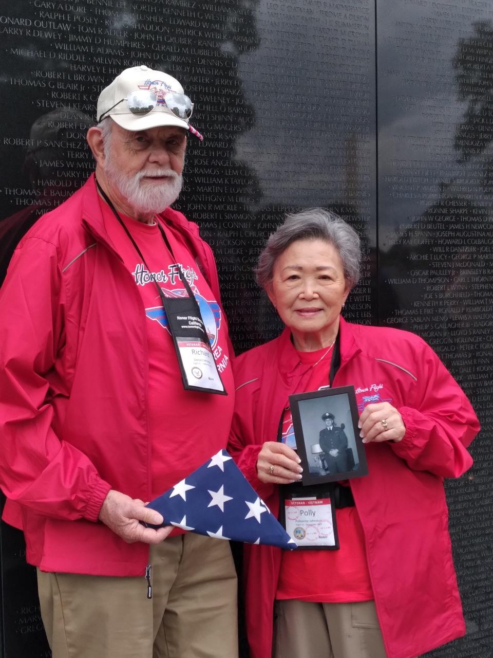 Richard and Pollyanne honor her former husband and father of her daughters Burton E. Gray, during their trip. He served in the Air Force and lived in Stockton after he served. He passed away in 2006.