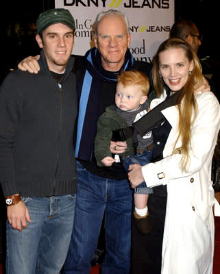 Malcolm McDowell and family at the Hollywood premiere of Universal Pictures' In Good Company