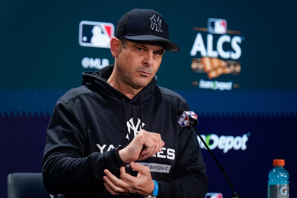 New York Yankees manager Aaron Boone. (AP Photo/Seth Wenig)