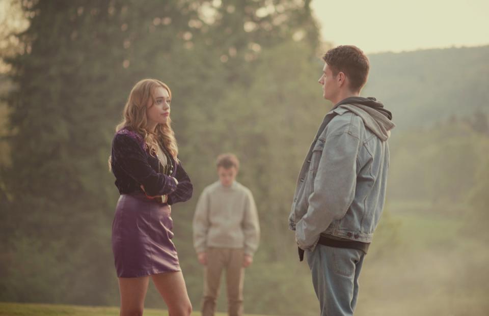 ‘Sex Education’’s Aimee (Aimee Lou Wood) and Adam (Connor Swindells) (Sam Taylor/Netflix)