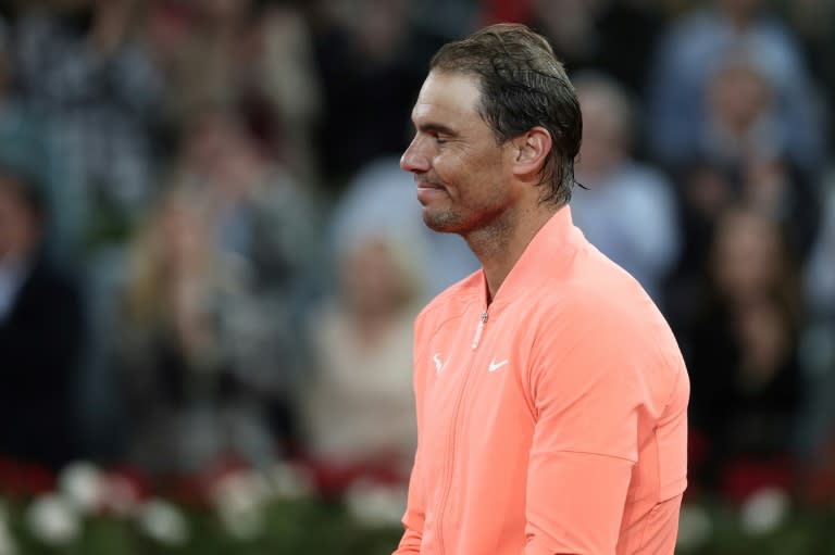 Spain's Rafael Nadal reacts after losing against Jiri Lehecka at the 2024 Madrid Open (Thomas COEX)