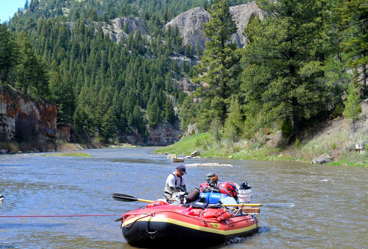 e Smith River State Park recreational corridor is a 59-mile stretch requiring a float permit that starts at Camp Baker located near White Sulphur Springs and finishes at Eden Bridge south of Ulm. The corridor is managed cooperatively by Montana Fish Wild Life and Parks and the US Forest Service.
(Photo: RION SANDERS, TRIBUNE PHOTO/RION SANDERS)
Caption Override