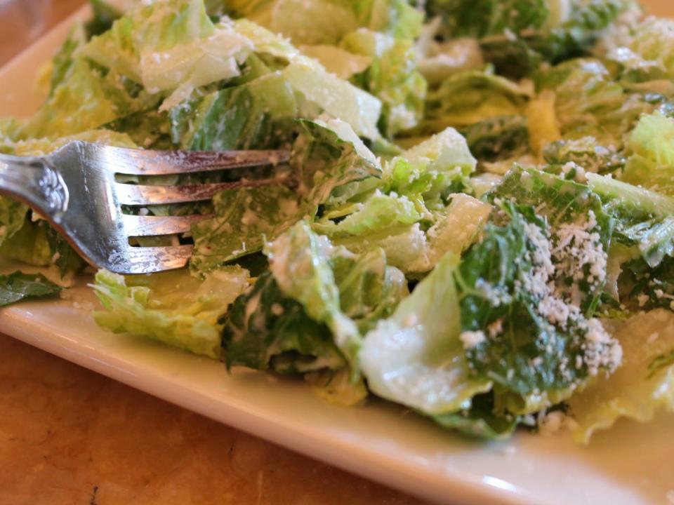 cheesecake factory caesar salad closeup