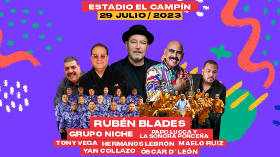 El concierto Viva la Salsa se realizará los próximos 28 y 29 de julio se realizará en Medellín y Bogotá, respectivamente. Imagen: Viva la Salsa