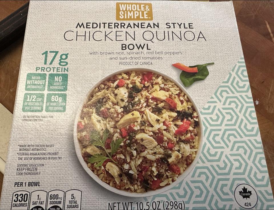 aldi mediterranean quinoa bowl box