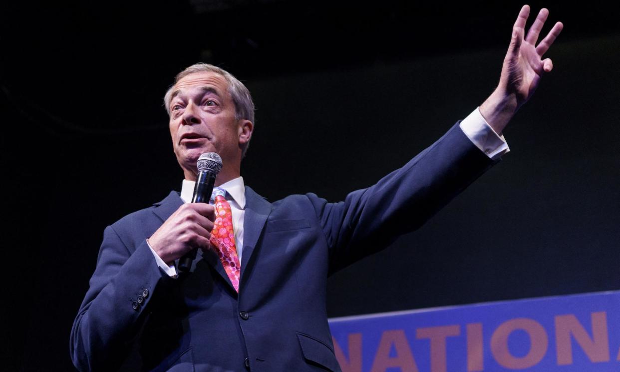 <span>Rhun ap Iorwerth, the leader of Plaid Cymru, said Farage should not be allowed to ‘spout Islamophobia and hatred’ on TV.</span><span>Photograph: Simon Wohlfahrt/AFP/Getty Images</span>