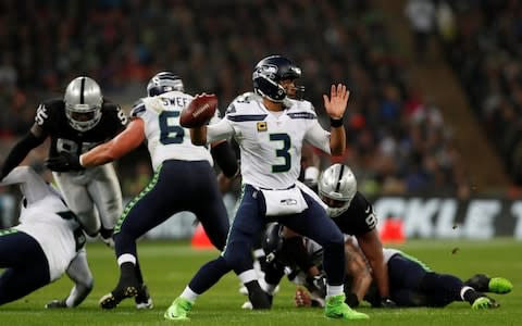 Russell Wilson produced a moment of magic in the first half for a TD - Credit: Action Images via Reuters