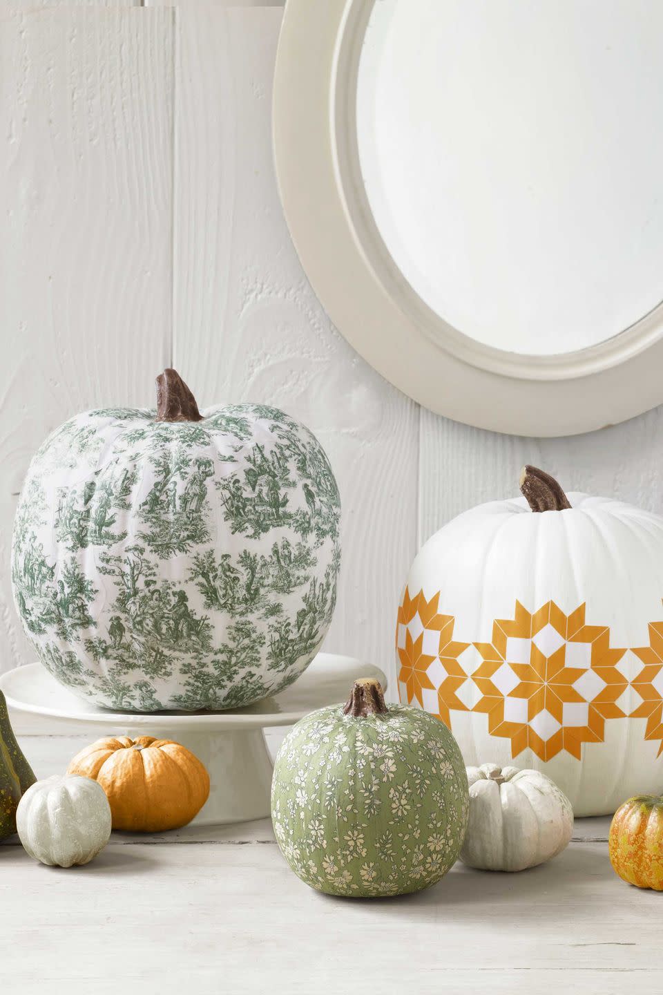 Fabric Covered Pumpkin