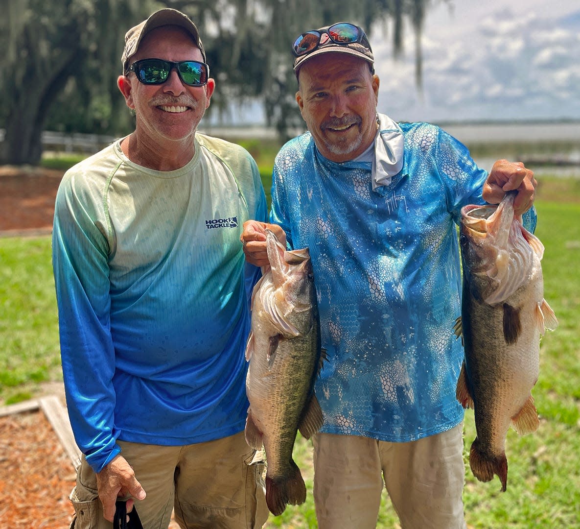 Troy Tucker, left, and Terry Tucker had 21.51 pounds and also big bass with a 7.76 pounder to win the Xtreme Bass Series Central Florida Division tournament July 17 on Lake Hamilton. 