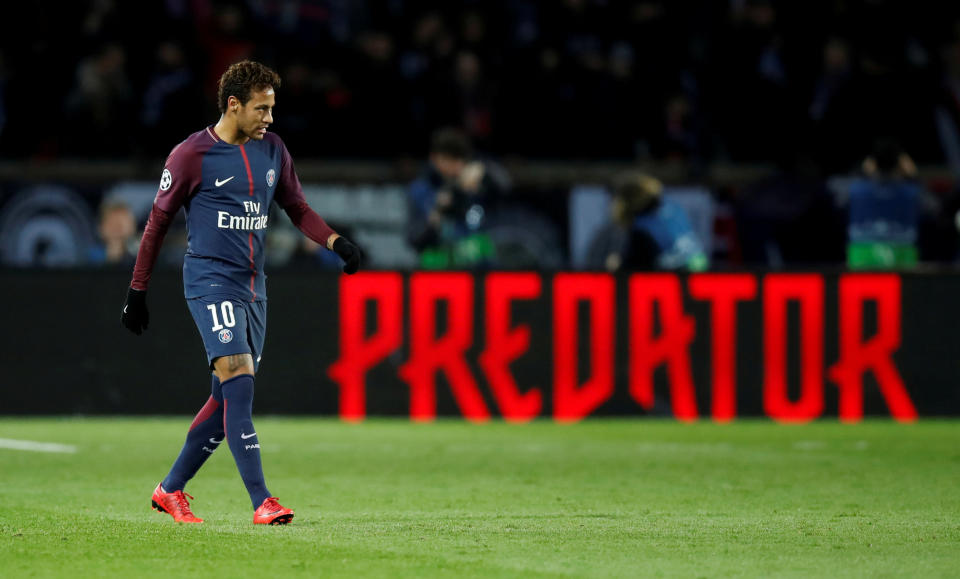 Neymar est sorti fâché après son quadruplé face à Dijon (Reuters).