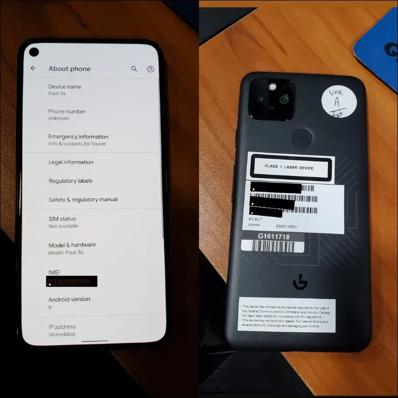 Google Pixel 5（Pixel 5s）實機諜照流出