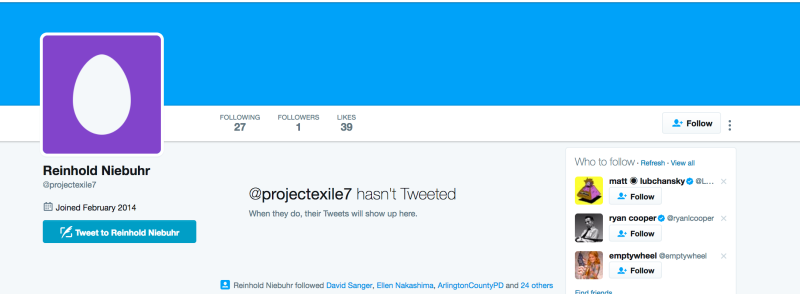 La cuenta de @projectexile7 (Twitter)