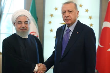 Turkish President Erdogan meets with his Iranian counterpart Rouhani in Ankara