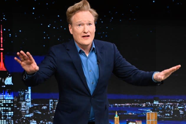 Conan O'Brien on 'The Tonight Show.' - Credit: Todd Owyoung/NBC via Getty Image