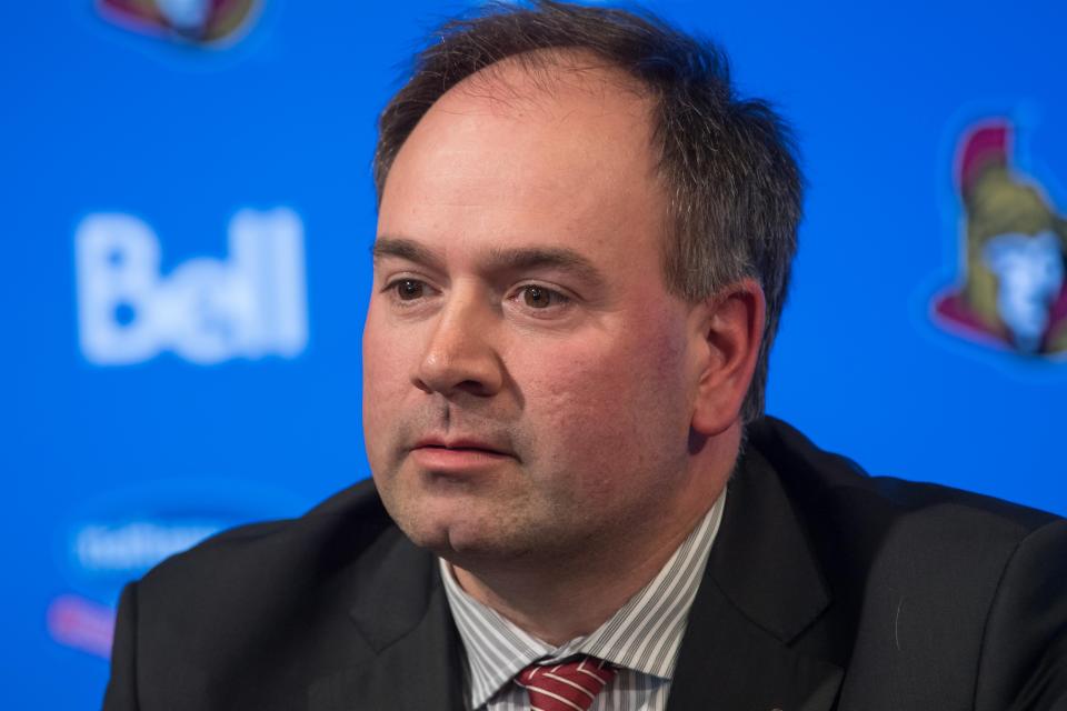 Pierre Dorion was in his eighth season as Ottawa Senators general manager.