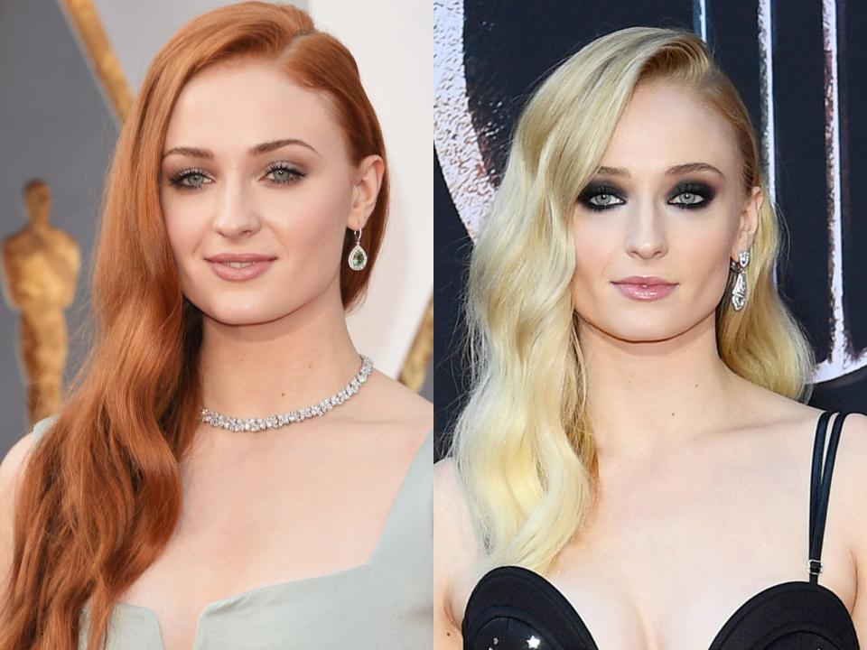 sophie turner redhead blonde