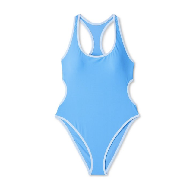 PacSun Eco Purple Carolina Strapless One Piece Swimsuit